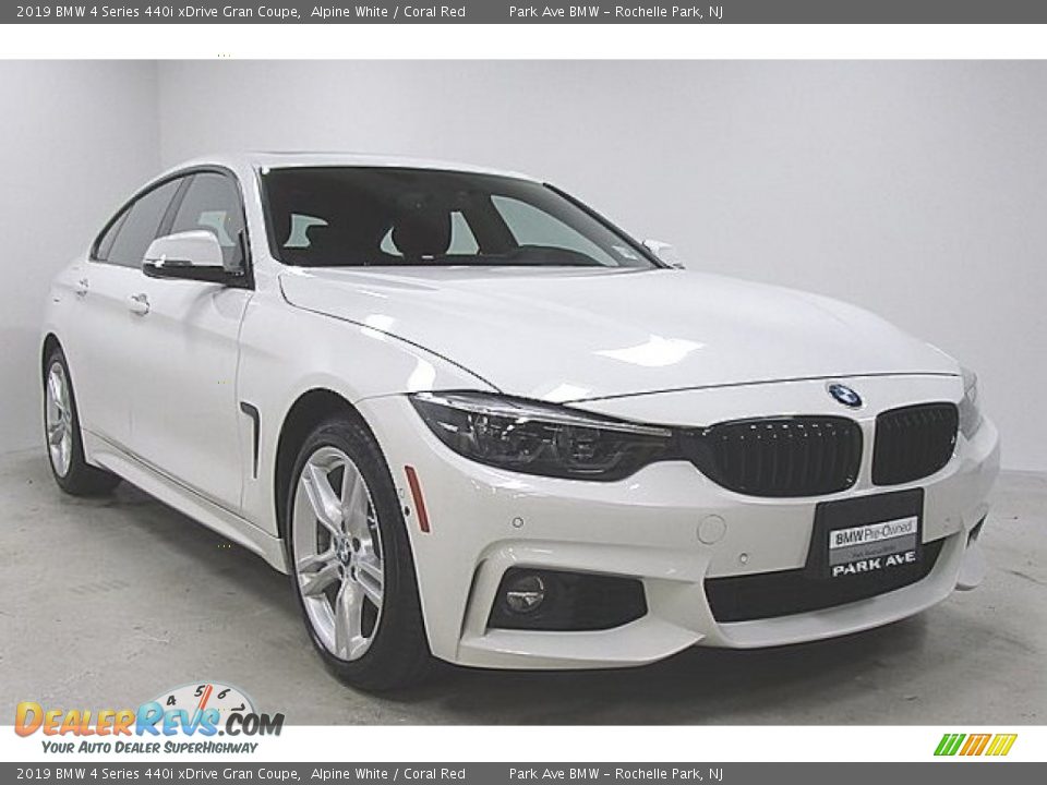 2019 BMW 4 Series 440i xDrive Gran Coupe Alpine White / Coral Red Photo #5
