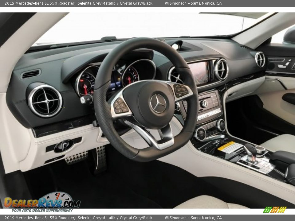 2019 Mercedes-Benz SL 550 Roadster Selenite Grey Metallic / Crystal Grey/Black Photo #4