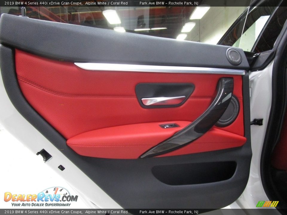 2019 BMW 4 Series 440i xDrive Gran Coupe Alpine White / Coral Red Photo #10