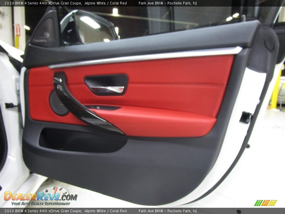 2019 BMW 4 Series 440i xDrive Gran Coupe Alpine White / Coral Red Photo #13