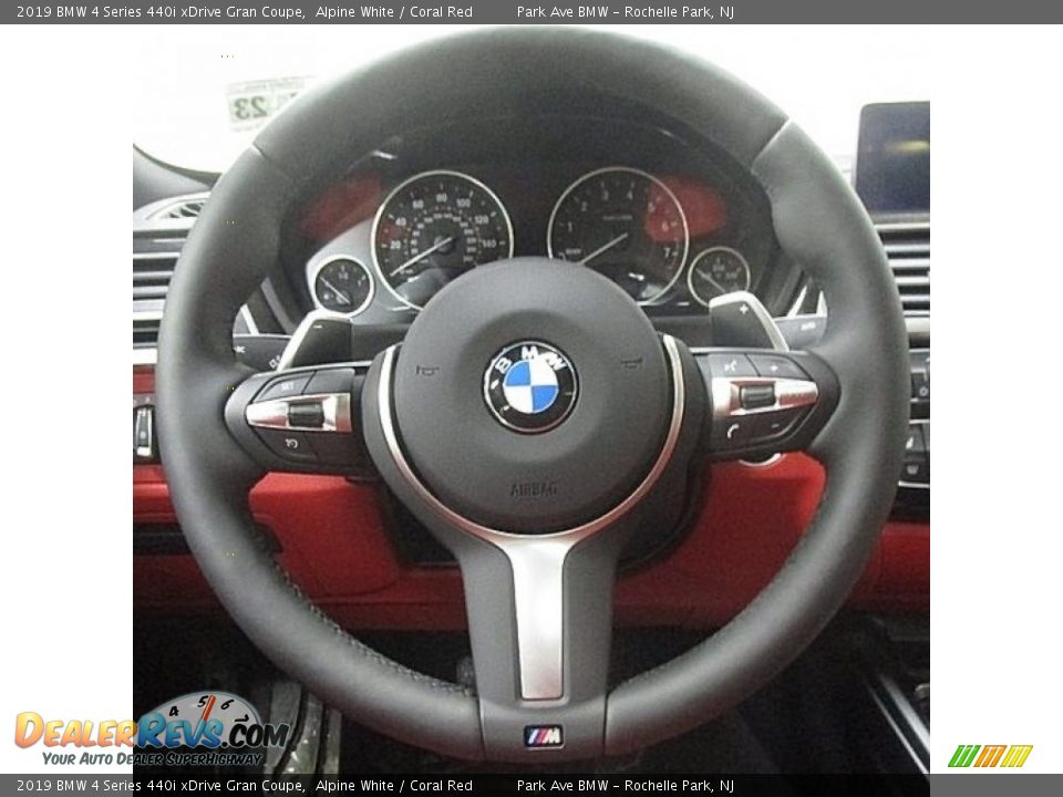 2019 BMW 4 Series 440i xDrive Gran Coupe Alpine White / Coral Red Photo #23