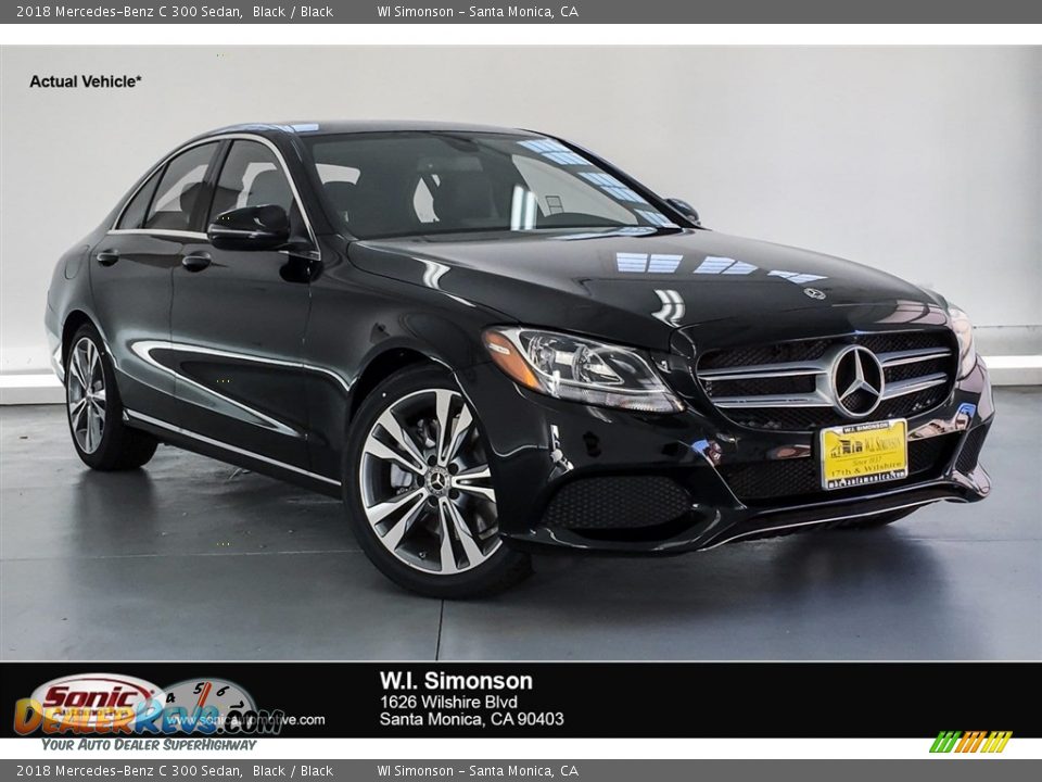 2018 Mercedes-Benz C 300 Sedan Black / Black Photo #1
