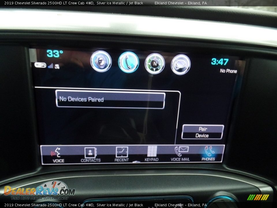 2019 Chevrolet Silverado 2500HD LT Crew Cab 4WD Silver Ice Metallic / Jet Black Photo #29