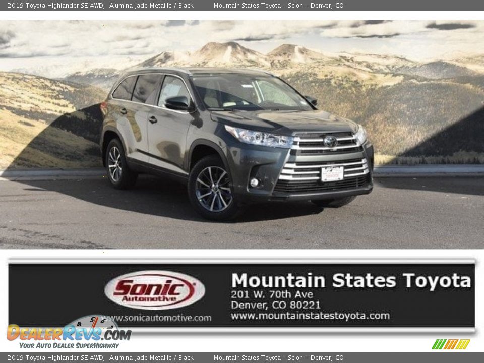 2019 Toyota Highlander SE AWD Alumina Jade Metallic / Black Photo #1