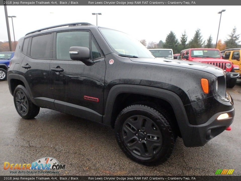 2018 Jeep Renegade Trailhawk 4x4 Black / Black Photo #3