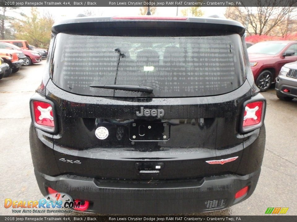 2018 Jeep Renegade Trailhawk 4x4 Black / Black Photo #6