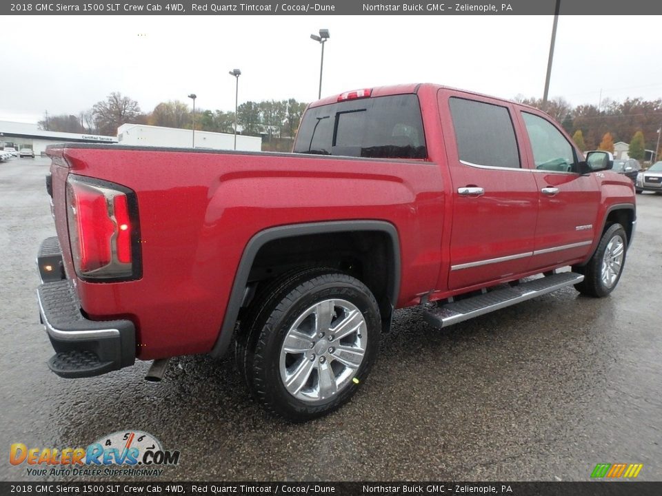 2018 GMC Sierra 1500 SLT Crew Cab 4WD Red Quartz Tintcoat / Cocoa/­Dune Photo #5
