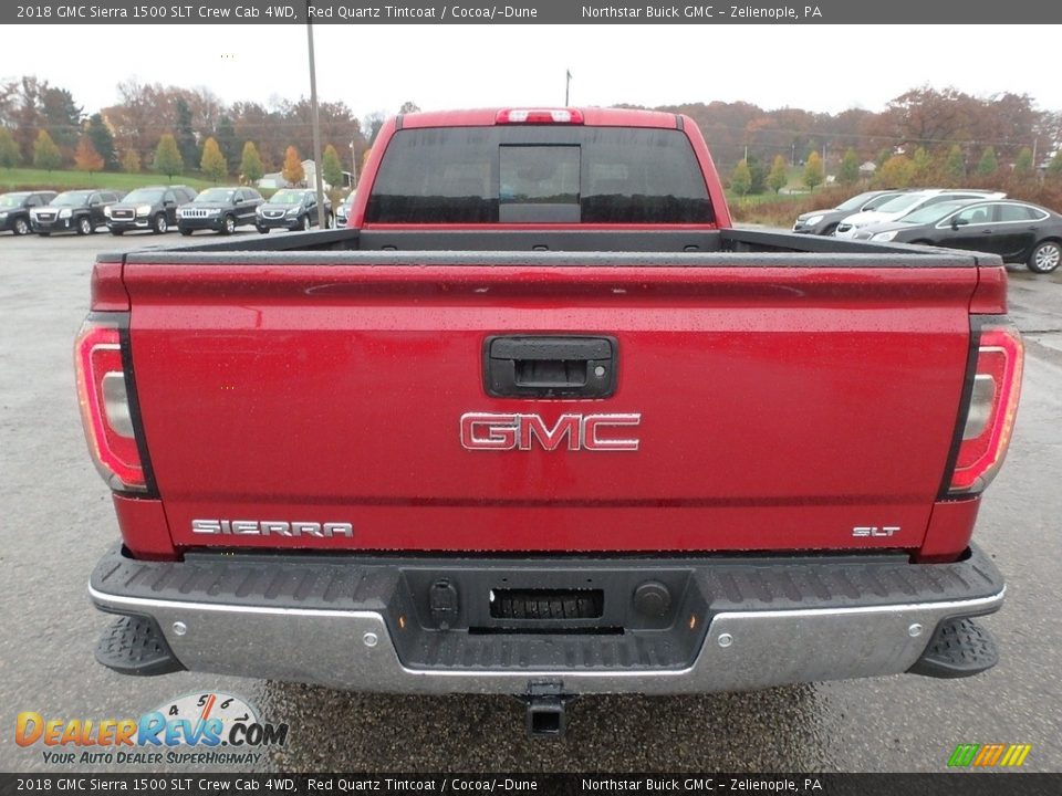 2018 GMC Sierra 1500 SLT Crew Cab 4WD Red Quartz Tintcoat / Cocoa/­Dune Photo #6