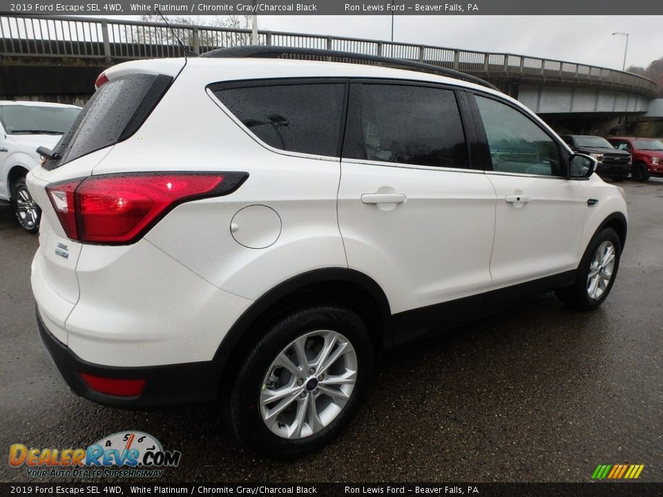 2019 Ford Escape SEL 4WD White Platinum / Chromite Gray/Charcoal Black Photo #2