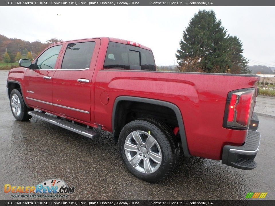 2018 GMC Sierra 1500 SLT Crew Cab 4WD Red Quartz Tintcoat / Cocoa/­Dune Photo #7