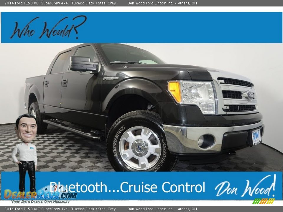 2014 Ford F150 XLT SuperCrew 4x4 Tuxedo Black / Steel Grey Photo #1