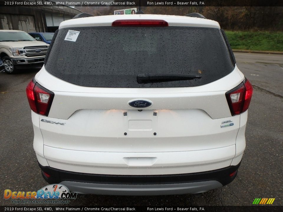 2019 Ford Escape SEL 4WD White Platinum / Chromite Gray/Charcoal Black Photo #4