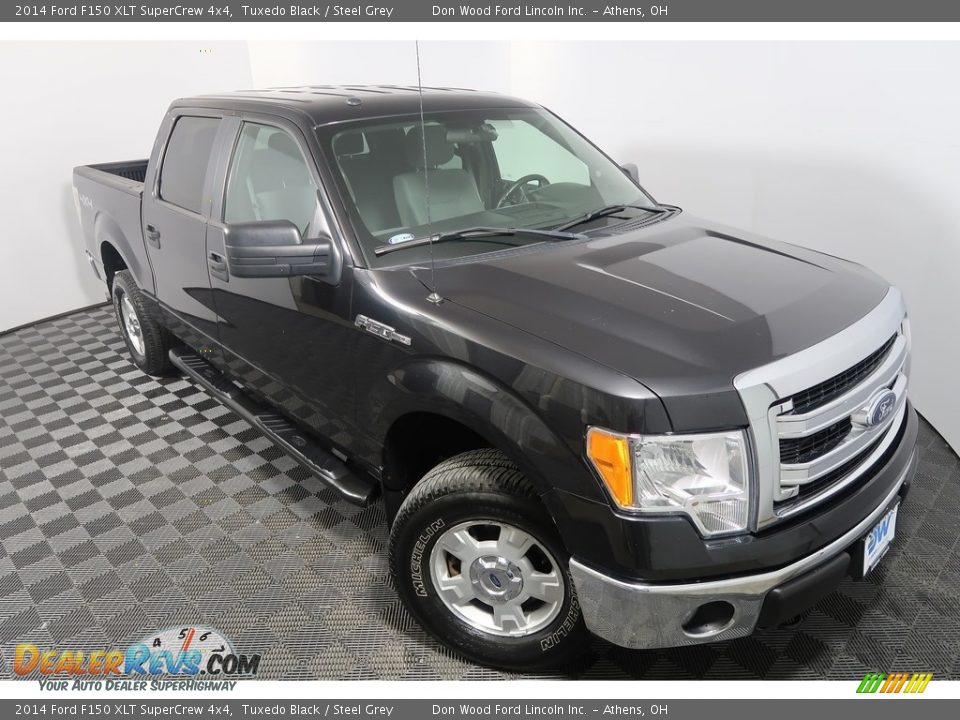 2014 Ford F150 XLT SuperCrew 4x4 Tuxedo Black / Steel Grey Photo #2