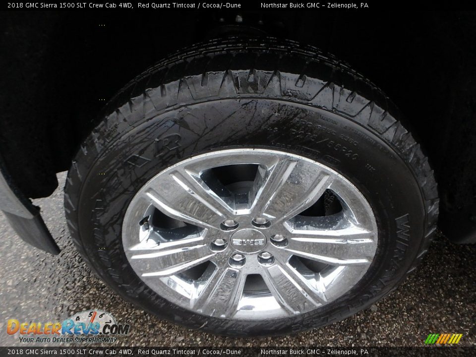 2018 GMC Sierra 1500 SLT Crew Cab 4WD Red Quartz Tintcoat / Cocoa/­Dune Photo #9