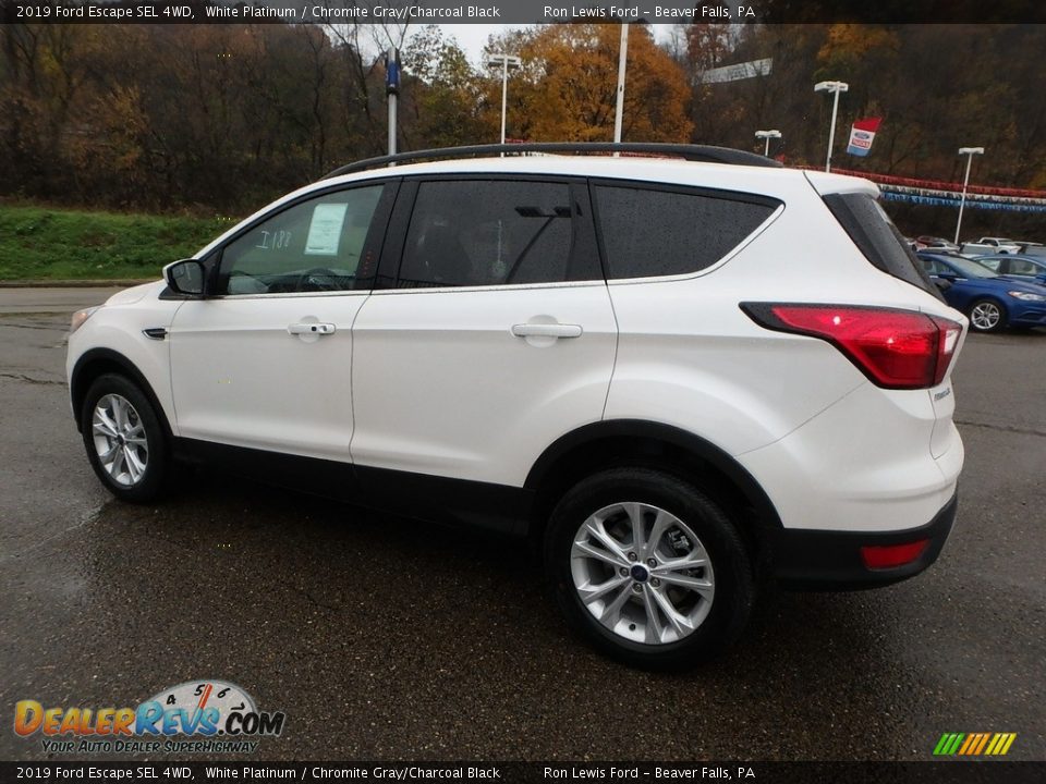 2019 Ford Escape SEL 4WD White Platinum / Chromite Gray/Charcoal Black Photo #5
