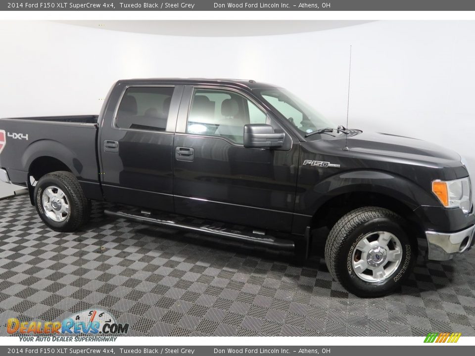 2014 Ford F150 XLT SuperCrew 4x4 Tuxedo Black / Steel Grey Photo #3
