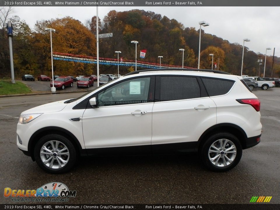 2019 Ford Escape SEL 4WD White Platinum / Chromite Gray/Charcoal Black Photo #6