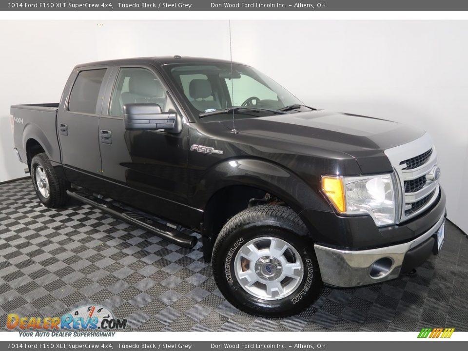 2014 Ford F150 XLT SuperCrew 4x4 Tuxedo Black / Steel Grey Photo #4
