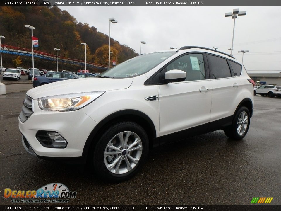 2019 Ford Escape SEL 4WD White Platinum / Chromite Gray/Charcoal Black Photo #7