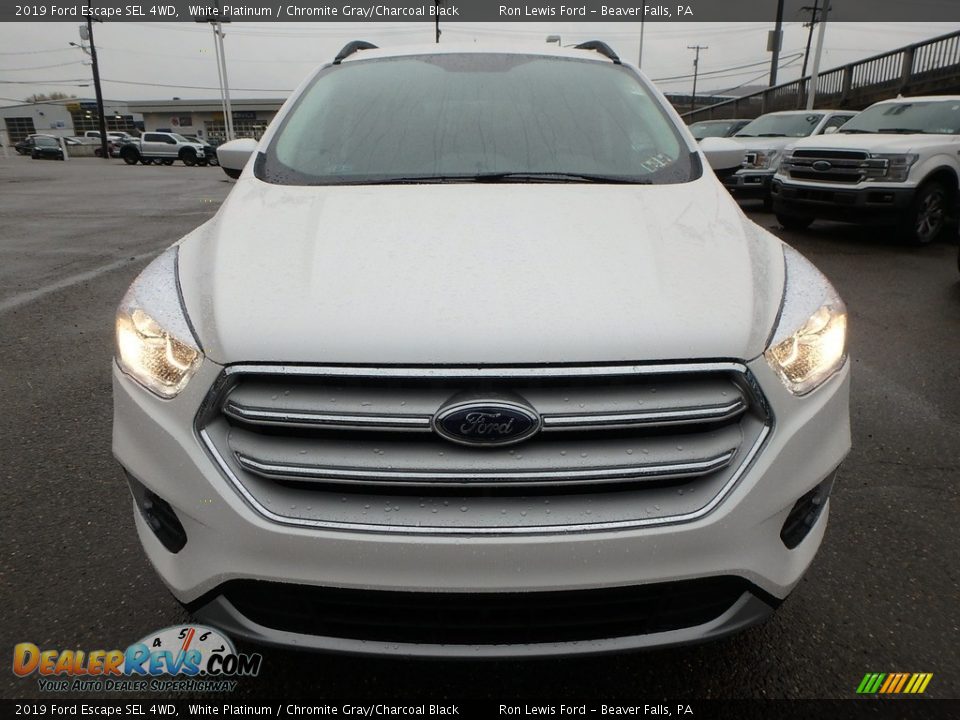 2019 Ford Escape SEL 4WD White Platinum / Chromite Gray/Charcoal Black Photo #8