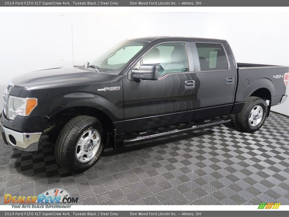 2014 Ford F150 XLT SuperCrew 4x4 Tuxedo Black / Steel Grey Photo #6
