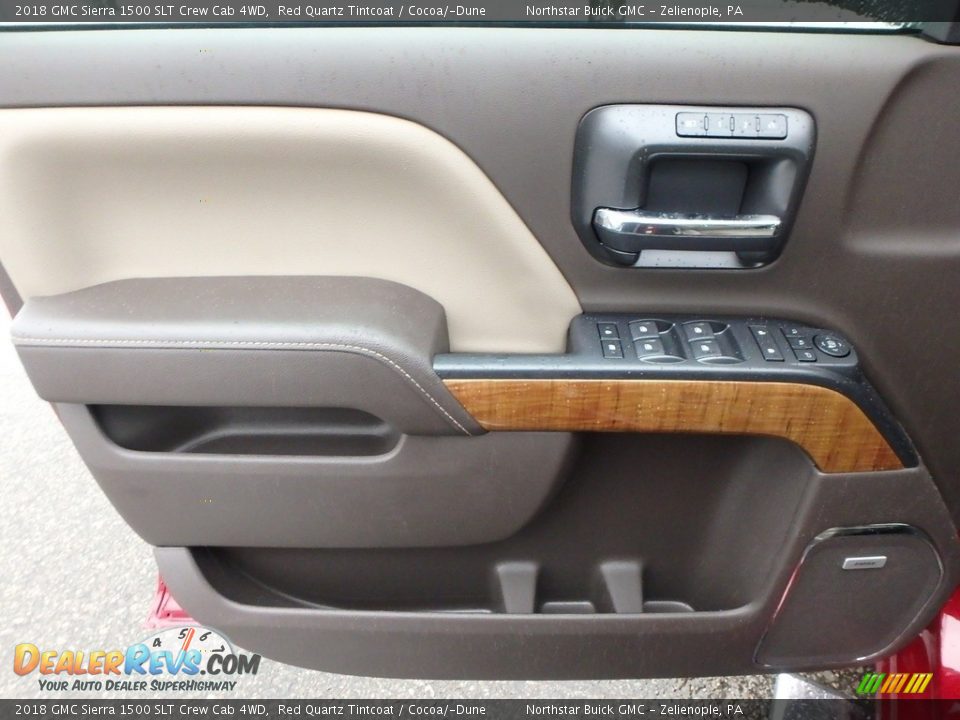 2018 GMC Sierra 1500 SLT Crew Cab 4WD Red Quartz Tintcoat / Cocoa/­Dune Photo #13