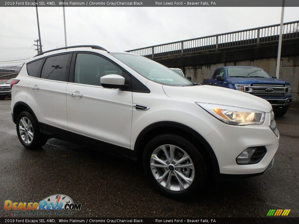 2019 Ford Escape SEL 4WD White Platinum / Chromite Gray/Charcoal Black Photo #9