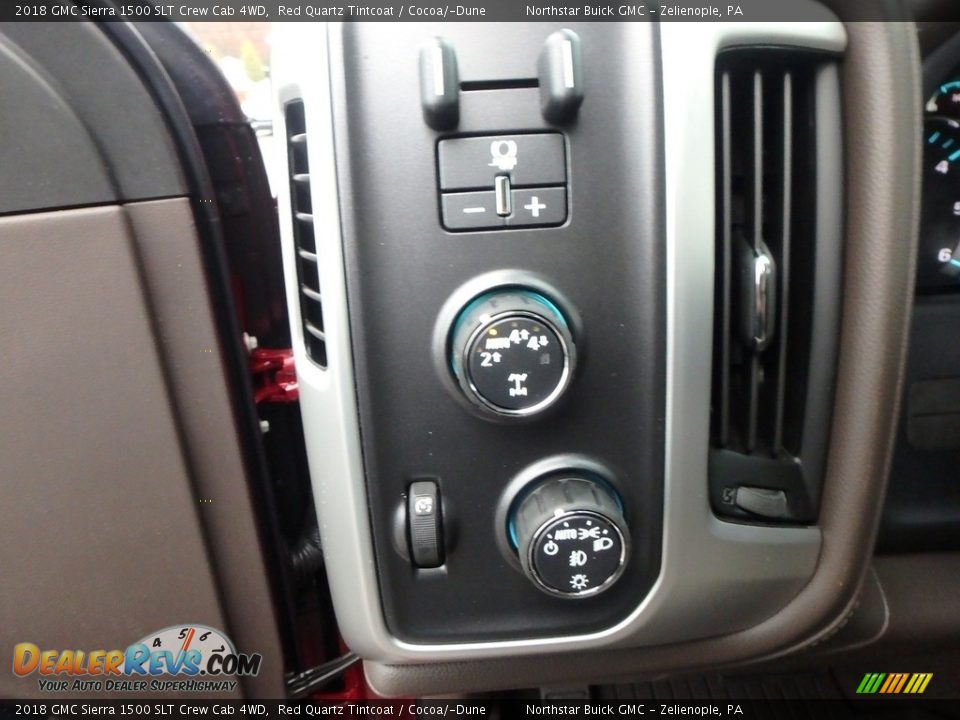 2018 GMC Sierra 1500 SLT Crew Cab 4WD Red Quartz Tintcoat / Cocoa/­Dune Photo #14