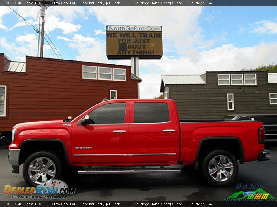 2017 GMC Sierra 1500 SLT Crew Cab 4WD Cardinal Red / Jet Black Photo #2