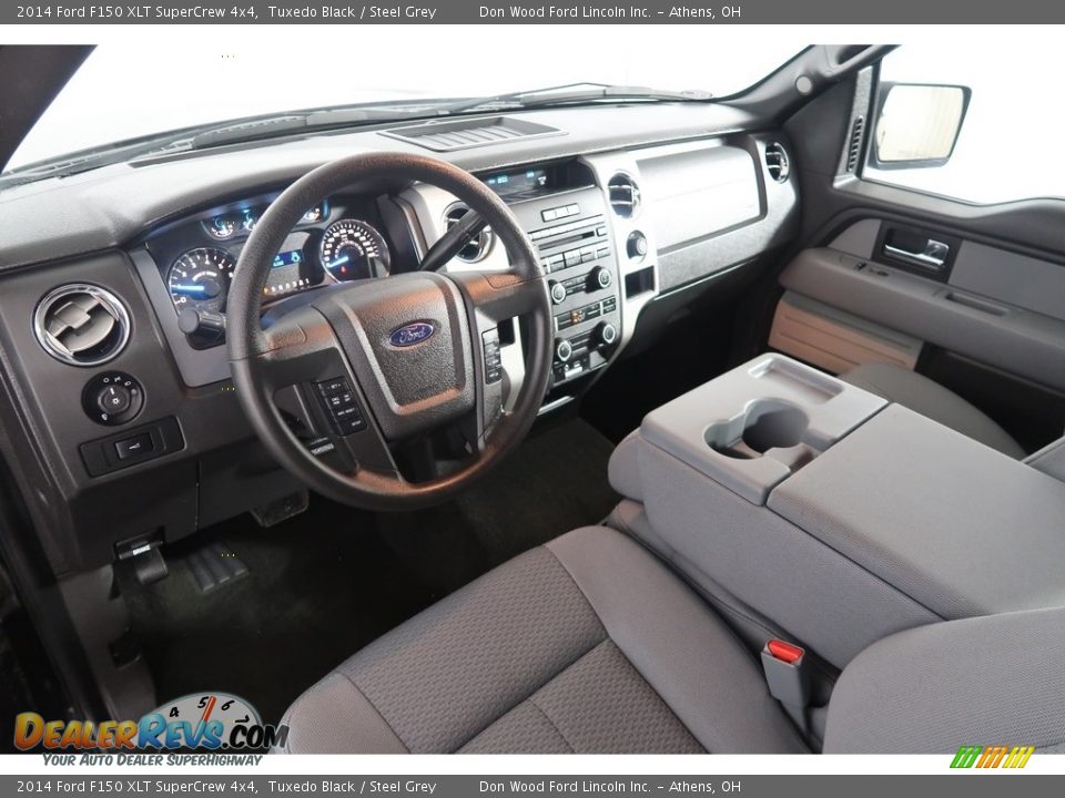 2014 Ford F150 XLT SuperCrew 4x4 Tuxedo Black / Steel Grey Photo #12