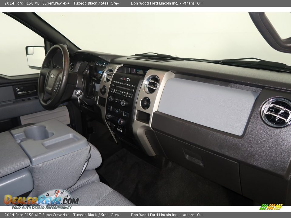 2014 Ford F150 XLT SuperCrew 4x4 Tuxedo Black / Steel Grey Photo #13