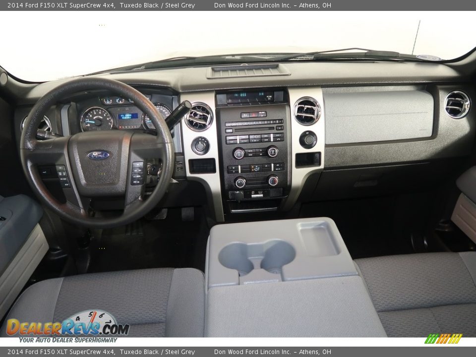 2014 Ford F150 XLT SuperCrew 4x4 Tuxedo Black / Steel Grey Photo #14