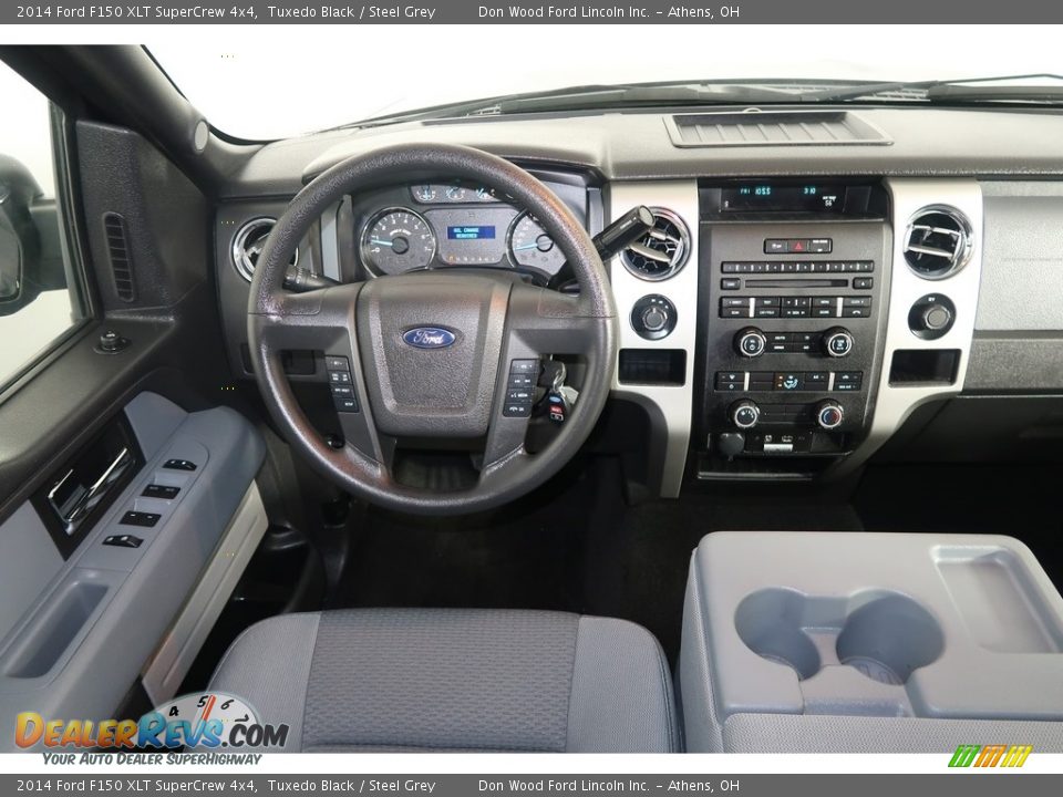 2014 Ford F150 XLT SuperCrew 4x4 Tuxedo Black / Steel Grey Photo #15