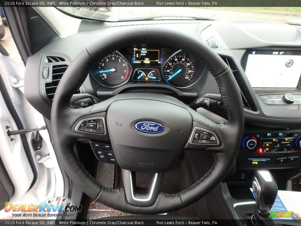 2019 Ford Escape SEL 4WD White Platinum / Chromite Gray/Charcoal Black Photo #17