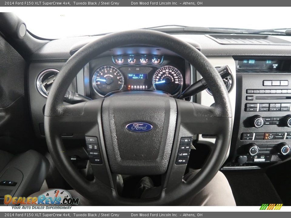 2014 Ford F150 XLT SuperCrew 4x4 Tuxedo Black / Steel Grey Photo #18