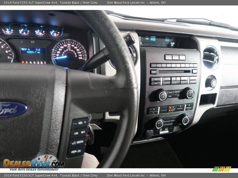 2014 Ford F150 XLT SuperCrew 4x4 Tuxedo Black / Steel Grey Photo #19