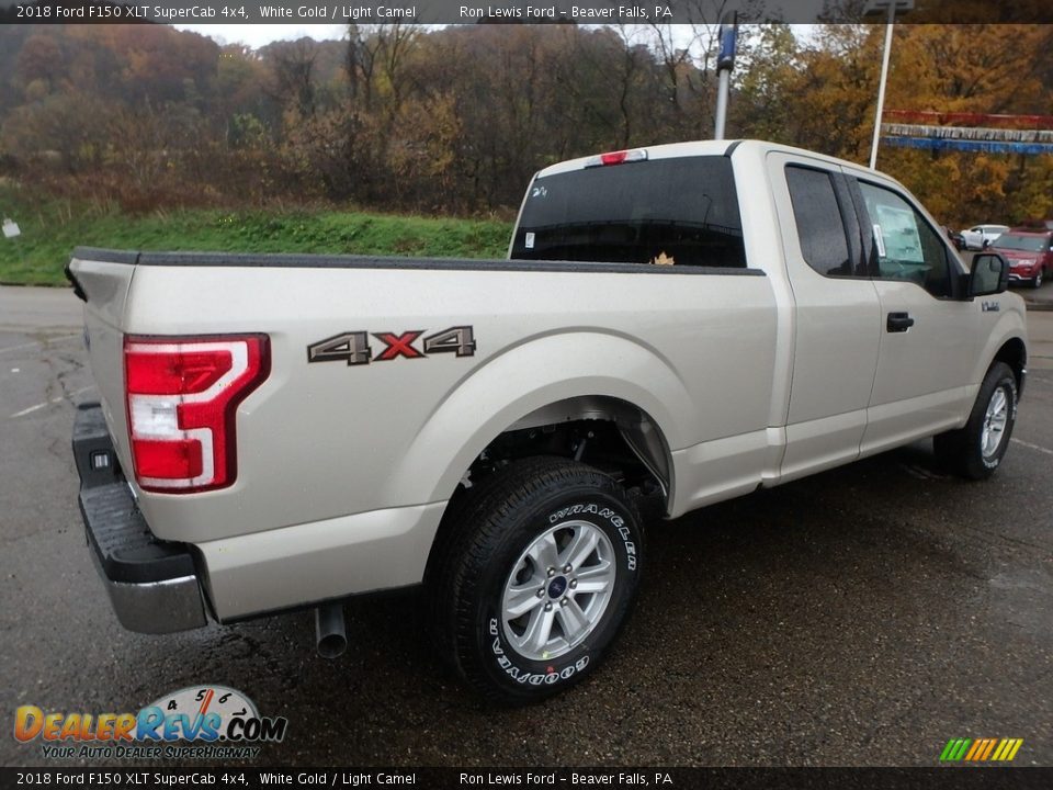 2018 Ford F150 XLT SuperCab 4x4 White Gold / Light Camel Photo #2