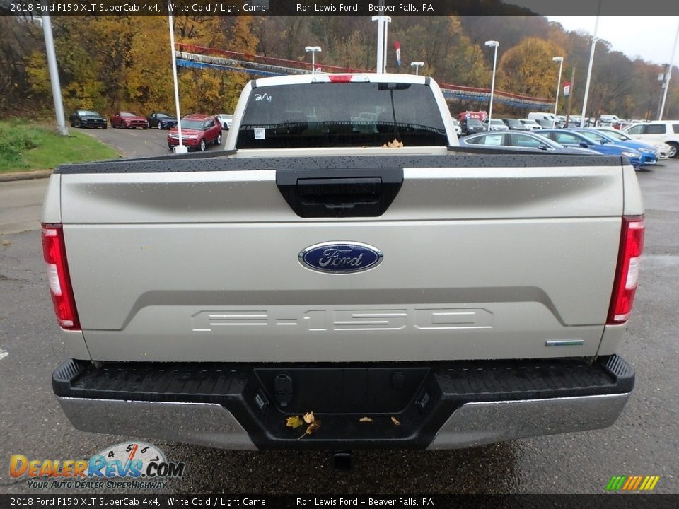 2018 Ford F150 XLT SuperCab 4x4 White Gold / Light Camel Photo #3
