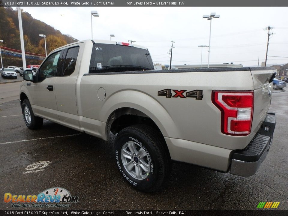 2018 Ford F150 XLT SuperCab 4x4 White Gold / Light Camel Photo #4