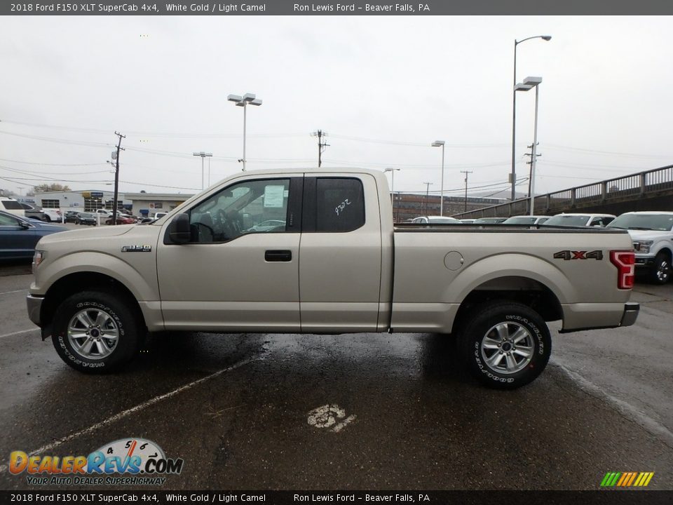 White Gold 2018 Ford F150 XLT SuperCab 4x4 Photo #5