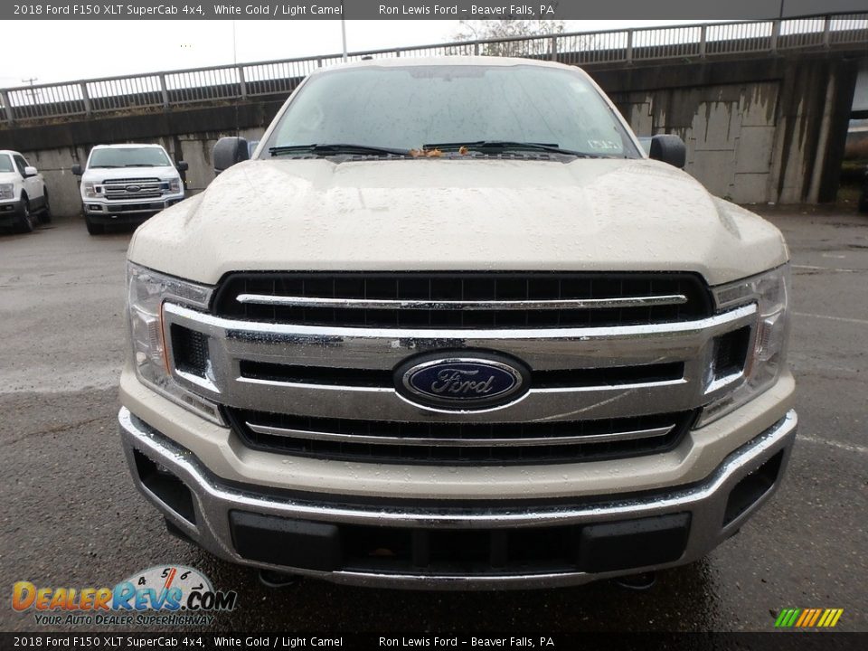 2018 Ford F150 XLT SuperCab 4x4 White Gold / Light Camel Photo #7