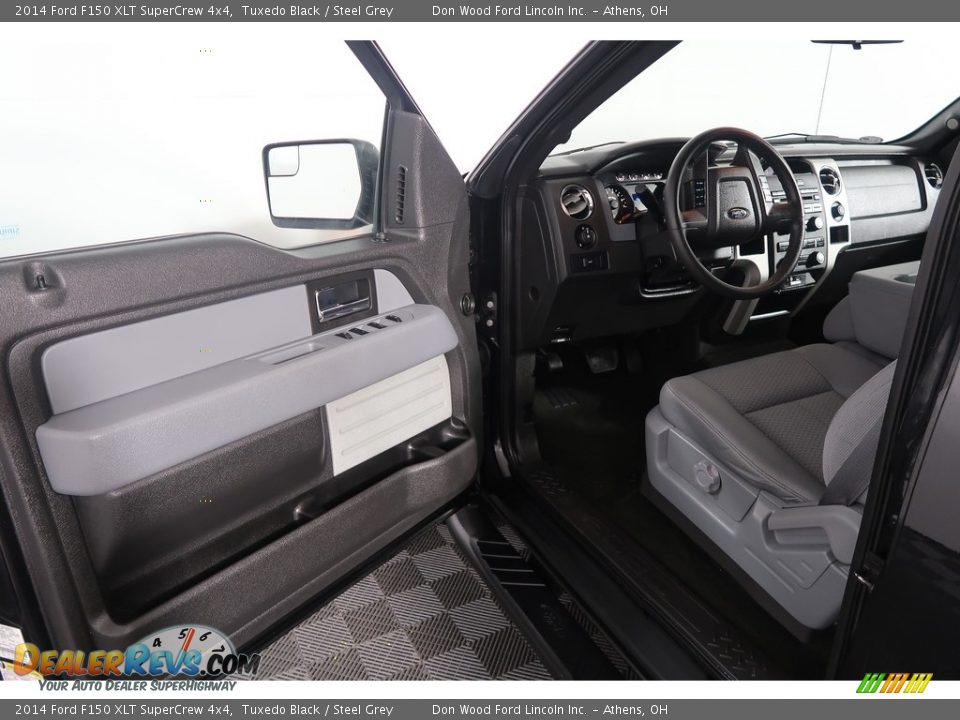 2014 Ford F150 XLT SuperCrew 4x4 Tuxedo Black / Steel Grey Photo #36
