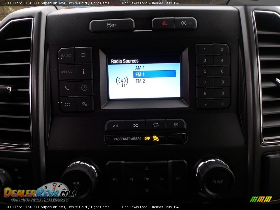 2018 Ford F150 XLT SuperCab 4x4 White Gold / Light Camel Photo #19