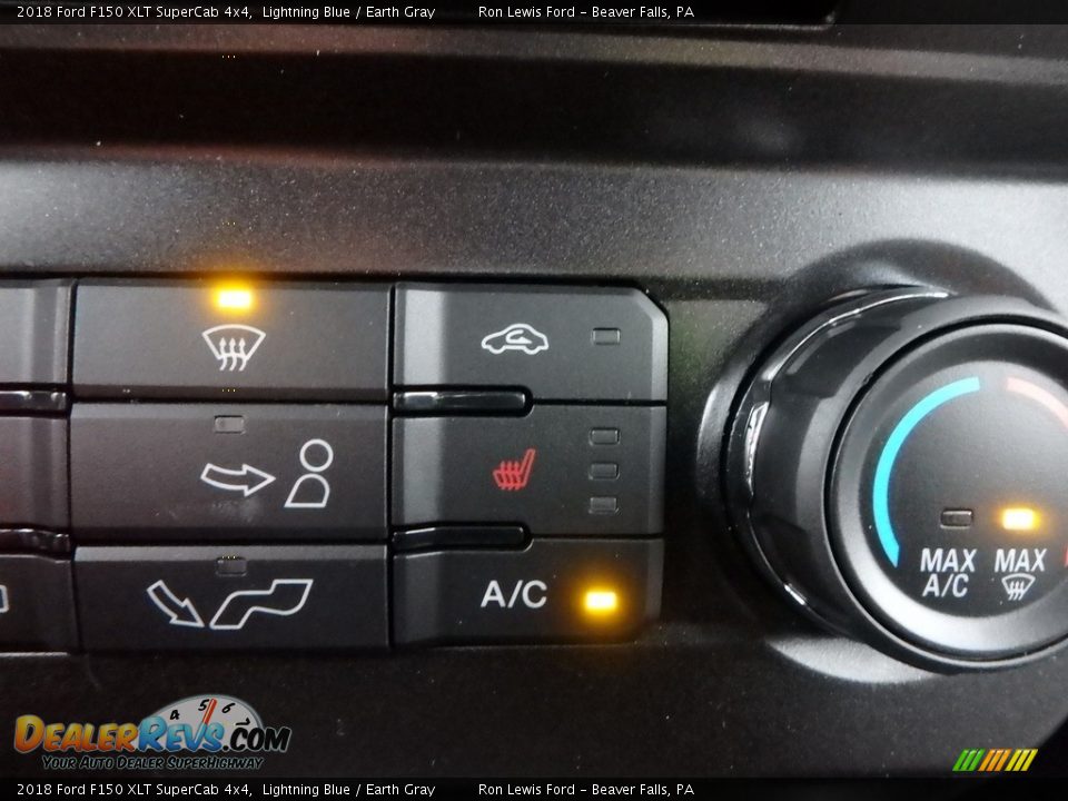 2018 Ford F150 XLT SuperCab 4x4 Lightning Blue / Earth Gray Photo #18