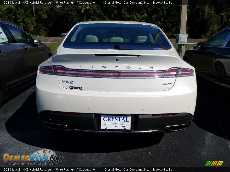 2019 Lincoln MKZ Hybrid Reserve I White Platinum / Cappuccino Photo #3