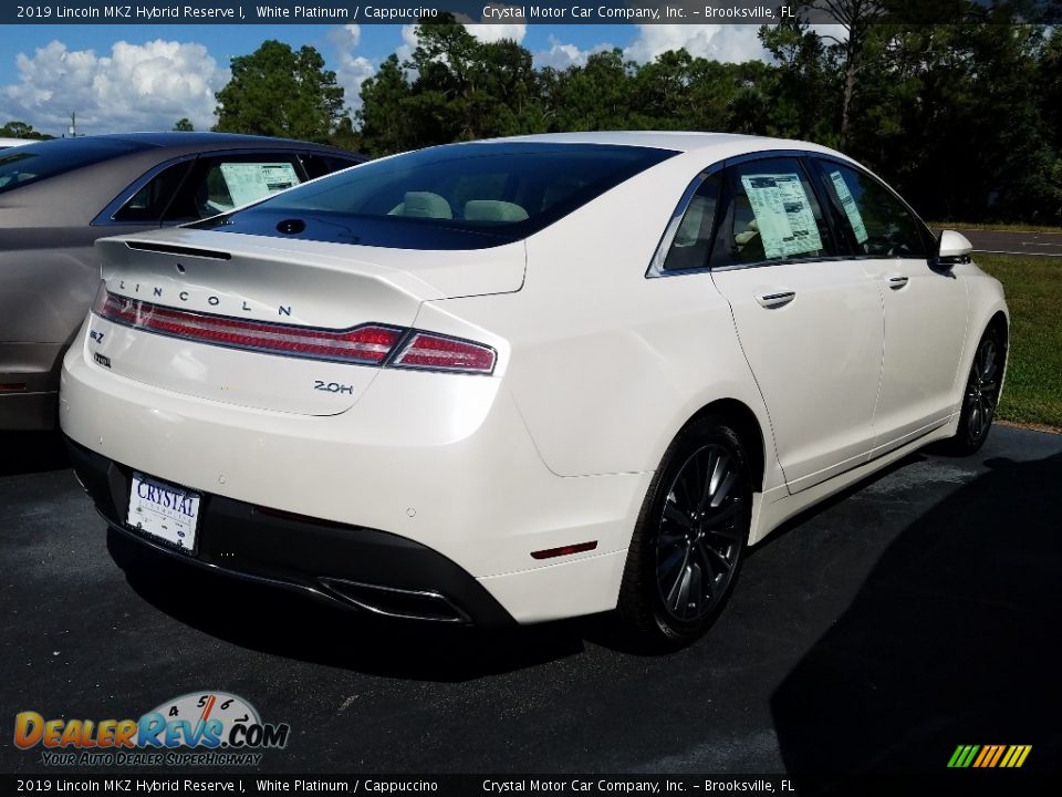 2019 Lincoln MKZ Hybrid Reserve I White Platinum / Cappuccino Photo #4