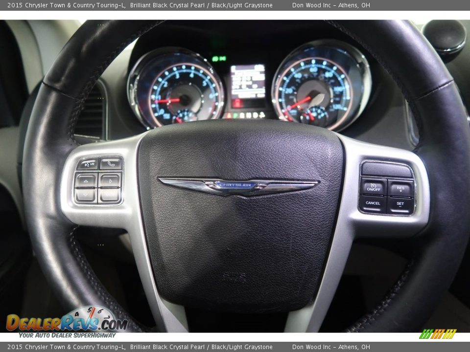 2015 Chrysler Town & Country Touring-L Brilliant Black Crystal Pearl / Black/Light Graystone Photo #20