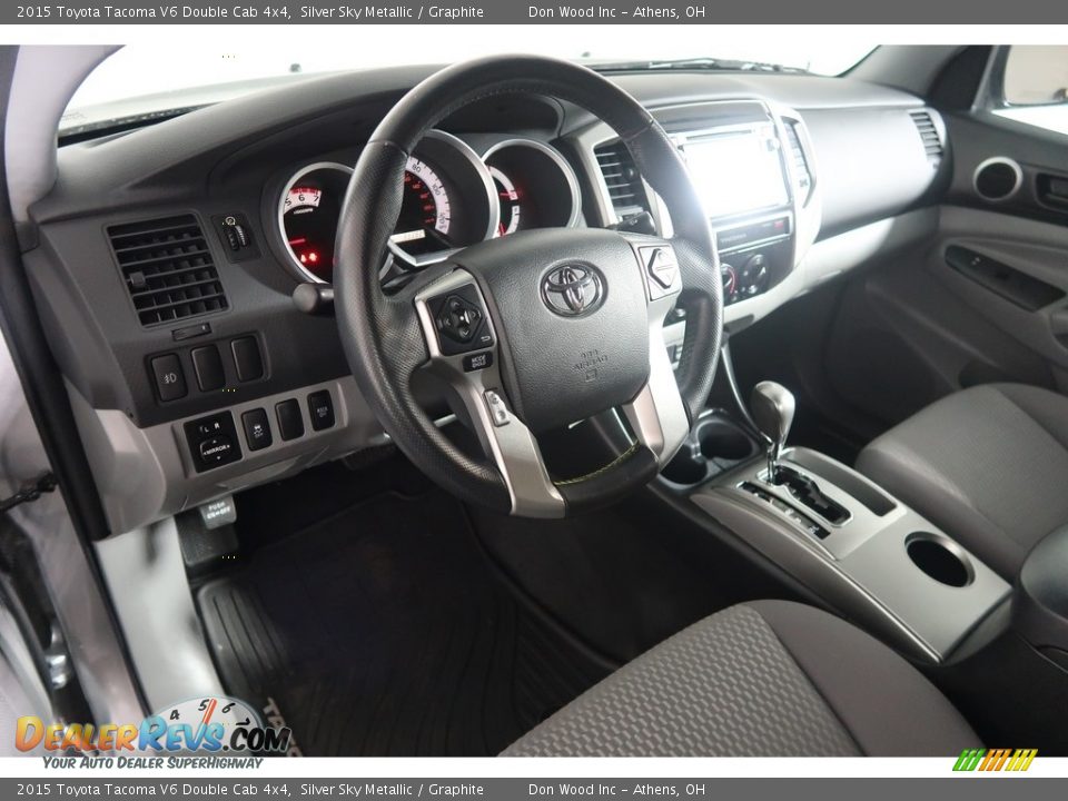 2015 Toyota Tacoma V6 Double Cab 4x4 Silver Sky Metallic / Graphite Photo #14