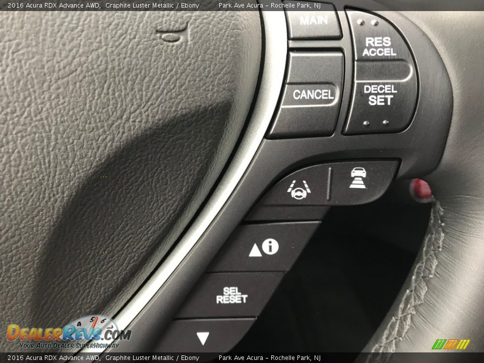 2016 Acura RDX Advance AWD Graphite Luster Metallic / Ebony Photo #29