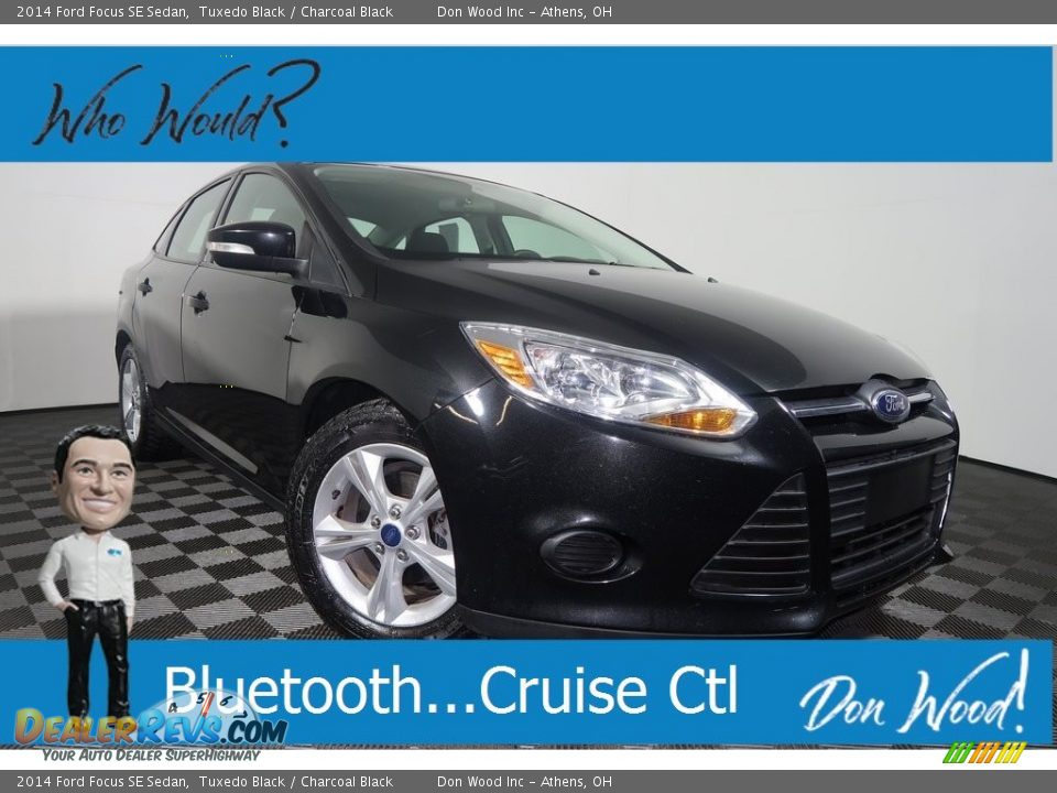 2014 Ford Focus SE Sedan Tuxedo Black / Charcoal Black Photo #1
